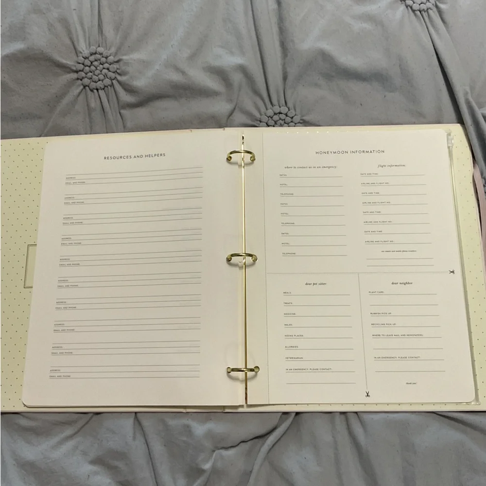 Used Kate spade wedding planner/binder